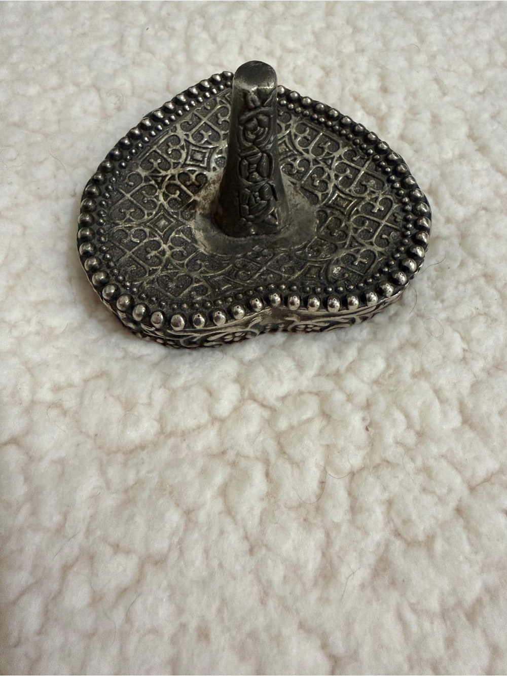 Unique Vintage Silver Decorative Ring Holder